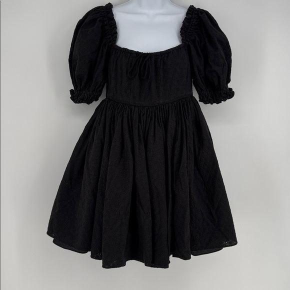 Selkie Black Beach Day Puff Sleeve Dress - Picture 5 of 10